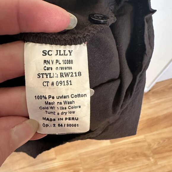 Vtg Scully Mens Brown Peruvian Cotton Pullover Shirt XL Heavy Western Ranch - Picture 3 of 9